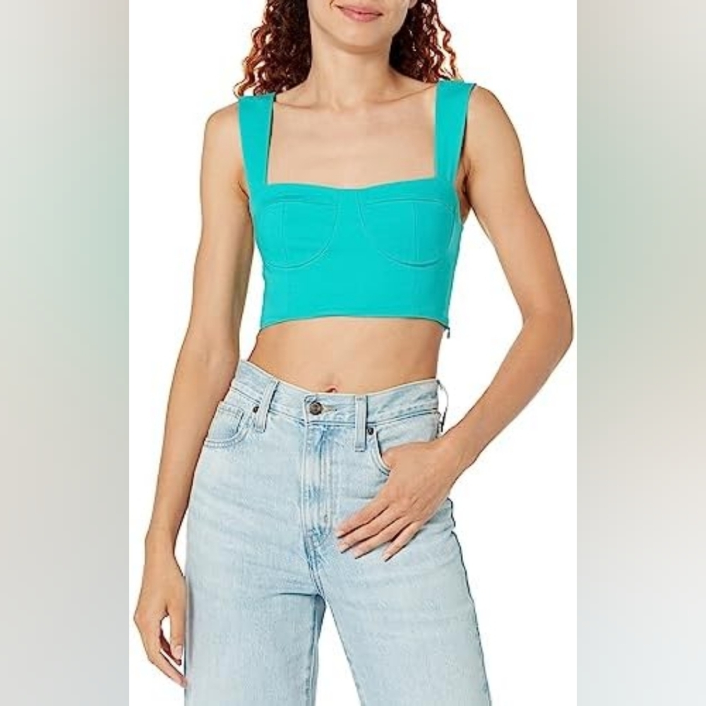 Show Me Your Mumu Women's Turquoise Crop Top Size S. NWT
